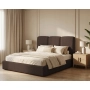 Łóżko sypialniane slim 160x200 z pojemnikiem i stelażem Mira boucle