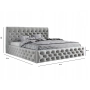 Łóżko tapicerowane pikowane chesterfield 200x200 Venom