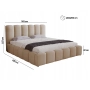 Łóżko sypialniane z pojemnikiem bardzo gruba pianka 140x200 Julien