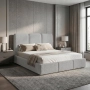 Sypialniane łóżko bocule tapicerowane bestseller 180x200 Elora boucle